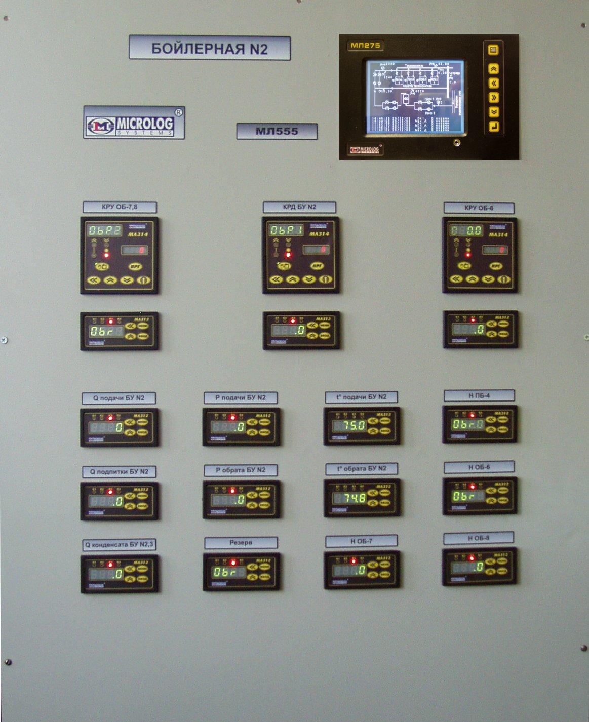 МЛ 555 Система контроля и управления  для бойлерных установок